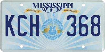 MS license plate KCH368