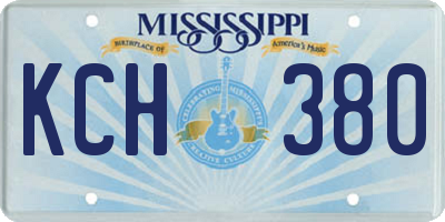 MS license plate KCH380