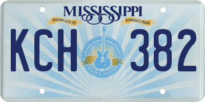 MS license plate KCH382