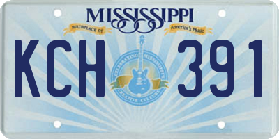 MS license plate KCH391