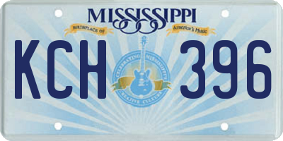 MS license plate KCH396