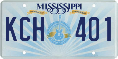 MS license plate KCH401