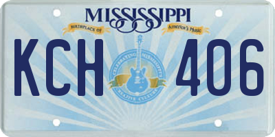 MS license plate KCH406