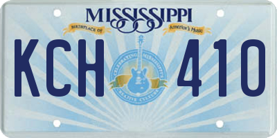 MS license plate KCH410