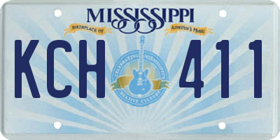 MS license plate KCH411