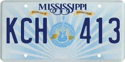 MS license plate KCH413