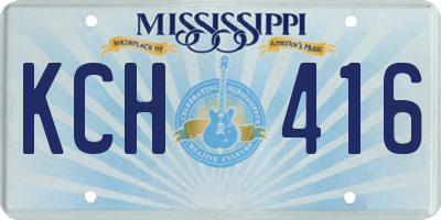 MS license plate KCH416