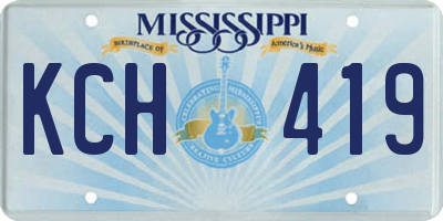 MS license plate KCH419