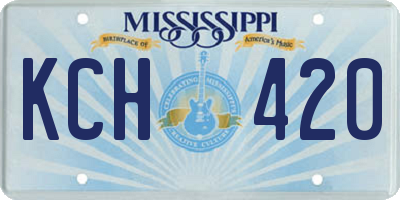 MS license plate KCH420