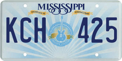 MS license plate KCH425