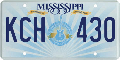 MS license plate KCH430