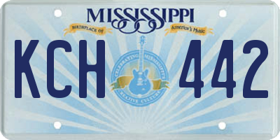 MS license plate KCH442