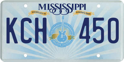 MS license plate KCH450