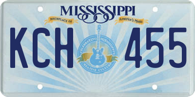 MS license plate KCH455
