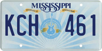 MS license plate KCH461