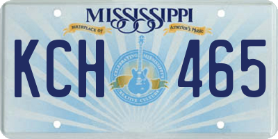 MS license plate KCH465