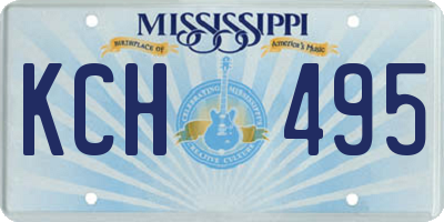 MS license plate KCH495