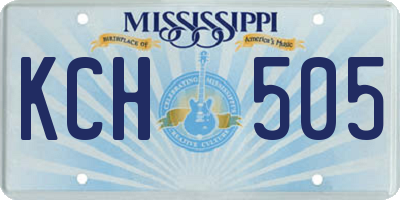 MS license plate KCH505