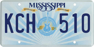 MS license plate KCH510