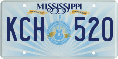 MS license plate KCH520