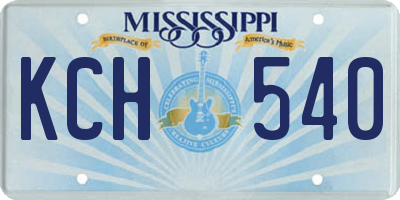 MS license plate KCH540