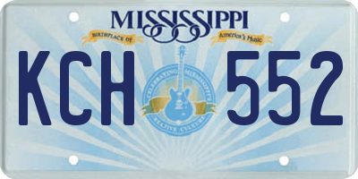 MS license plate KCH552