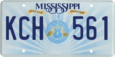 MS license plate KCH561