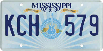 MS license plate KCH579