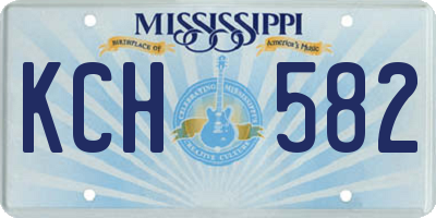 MS license plate KCH582