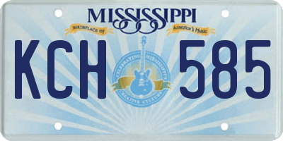 MS license plate KCH585