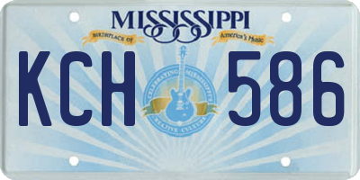 MS license plate KCH586
