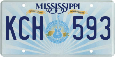 MS license plate KCH593