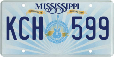 MS license plate KCH599