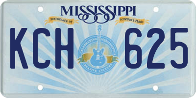 MS license plate KCH625
