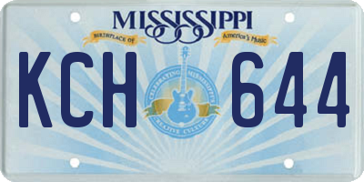 MS license plate KCH644