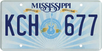 MS license plate KCH677