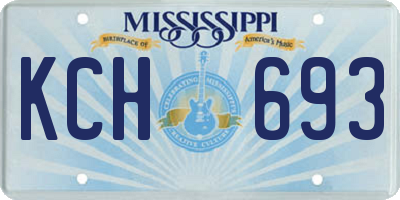 MS license plate KCH693