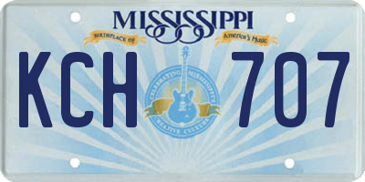 MS license plate KCH707