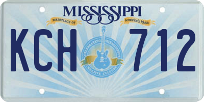 MS license plate KCH712