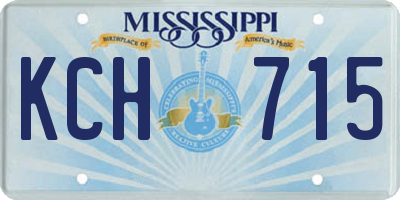 MS license plate KCH715