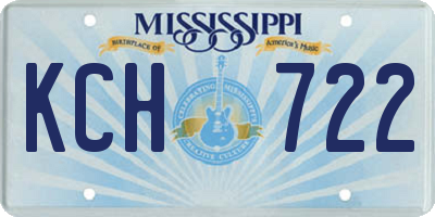 MS license plate KCH722