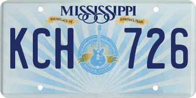 MS license plate KCH726