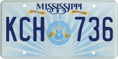 MS license plate KCH736