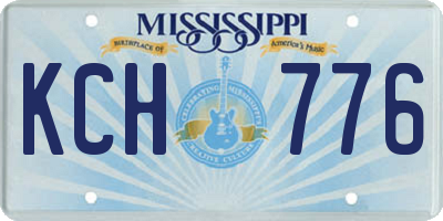 MS license plate KCH776