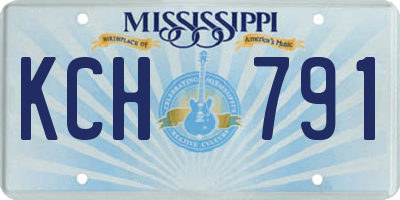 MS license plate KCH791