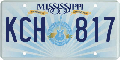 MS license plate KCH817