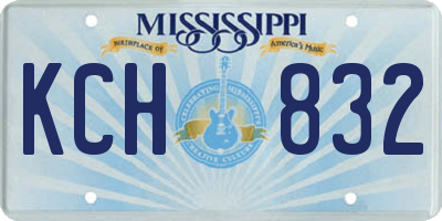 MS license plate KCH832