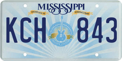 MS license plate KCH843