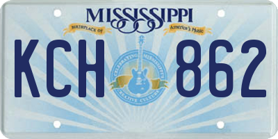 MS license plate KCH862