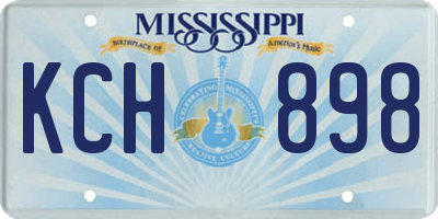 MS license plate KCH898